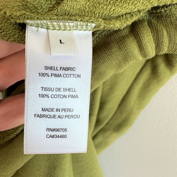 Rebecca Taylor NEW Light Olive Drawstring-Hem Crop Sweatshirt Women LARGE $195 - Picture 11 of 12